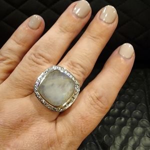 Sterling Silver Faceted Moonstone Ring 💍
